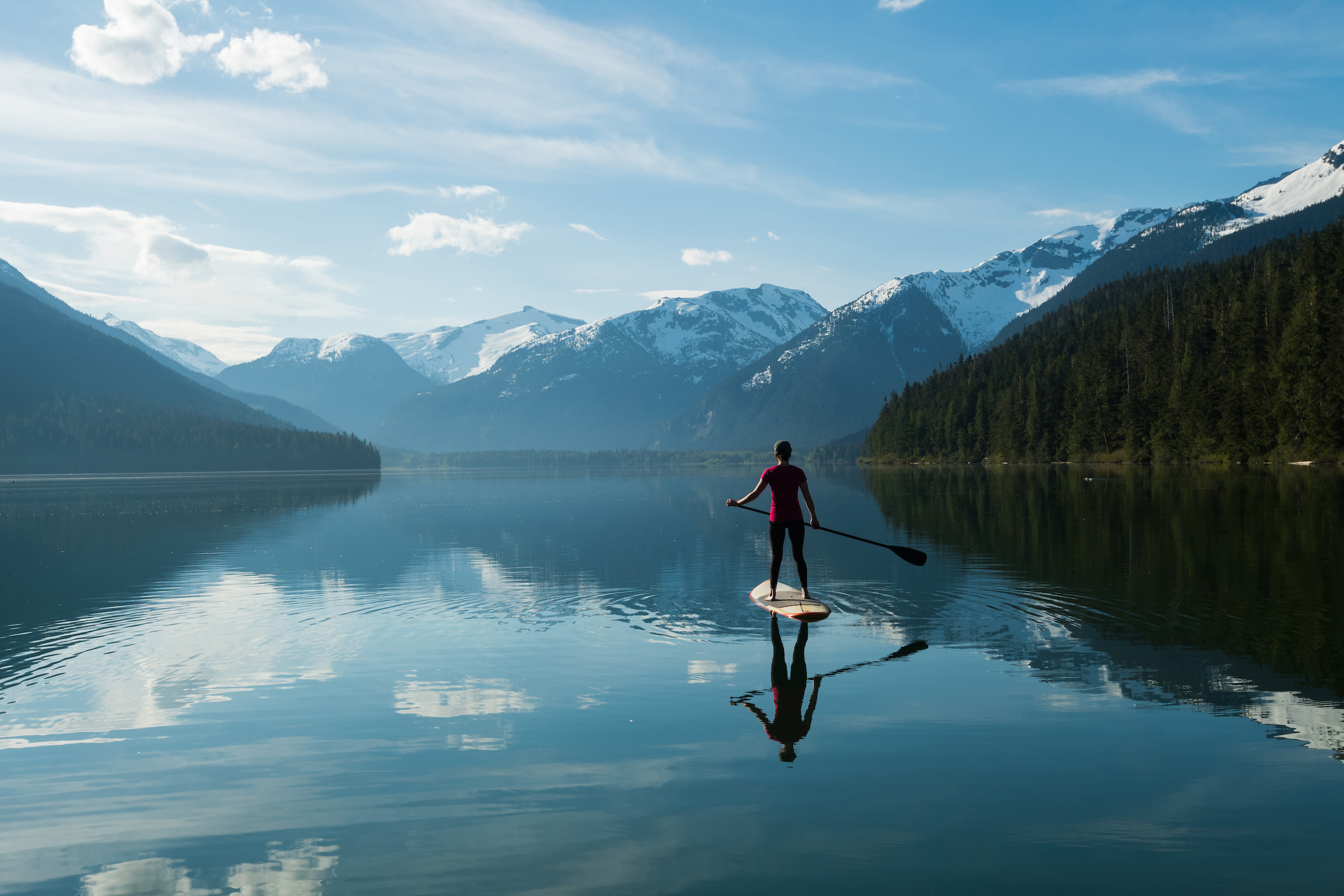 Woman Paddleboarding